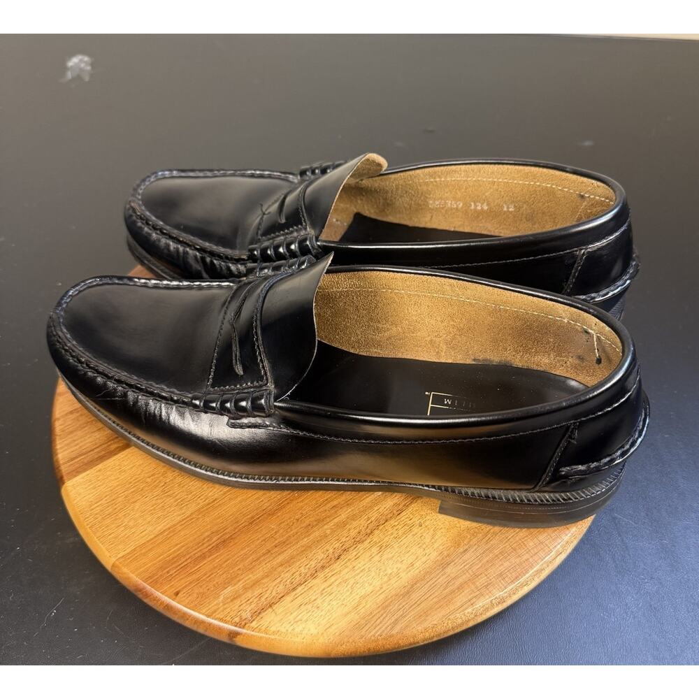 Florsheim Shoe Berkley Mock Toe Penny Loafer Black Men's Shoes Size 12